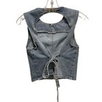 Edikted Edkited Quinlan Open Back Sleeveless Denim Top Women’s Size Large Photo 9