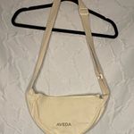Aveda Cream Crossbody Canvas Shoulder Bag Purse Sling Cosmetic Cotton Gray Photo 0