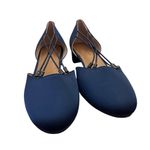 J.Renee Strappy D’Orsay Low Heel Pumps Criss Cross Detail Navy 8.5 Blue Photo 1