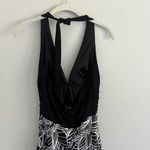 Speechless Y2K BLACK AND WHITE HALTER NECK HANDKERCHIEF HEM MIDI DRESS Photo 5