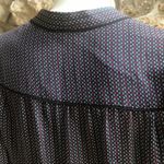 Vince  Silk Button Down Black White Red Long Sleeve Shirt Women's Size S Photo 5