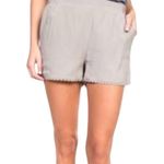 Cupcakes & Cashmere Gray Crochet Lace Trimmed Pull On Shorts size Small Photo 2