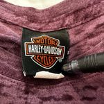 Harley Davidson Women’s  Sz:S Heather Purple Lake Placid Babydoll Graphic Tee. Photo 11
