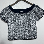 Black & White Rag & Bone Black White Cotton Ruffle Sleeves Blouse Size S Photo 0