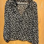 ZARA women’s size S black cat print shirt blouse top Photo 4