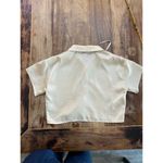 superdown  Cream Miriam Short Sleeves Button Up Top Size Small Photo 6