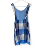 Urban Outfitters  Blue & Gray Romana Plaid Linen Shift Overall‎ Dress Size XS Photo 3