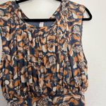 Anthropologie Daily Practice by Cinched Knit Mini Dress Blue Floral XSP Photo 3