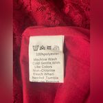 Elegant Red 3/4 Sleeve Crew Neck A Photo 7