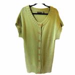 Nordstrom Amber Sun Green Sweater Cardigan Duster Short Sleeve Long L 12 14 Photo 1