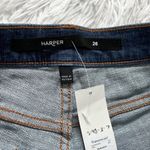 Francesca's Francesca’s Harper Rolled hem distressed pearl embellished jean blue shorts 26 Photo 2