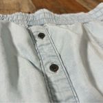 prAna  100% Tencel Chambray Button-Front Skirt Light Blue Women’s Large Photo 2