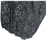 ECI Woman's Size 4 Black Tan Eyelet Sleeveless Dress A-line Floral Workwear Photo 3