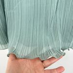 Lush Clothing LUSH Sage Green Lace Trim Pleated Cami Tank Top Women's Small Lettuce Hem Y2K Photo 5