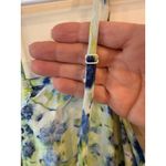 Aerie  Halter Mini Dress Women Medium Blue White Floral Spaghetti Straps Sundress Photo 4