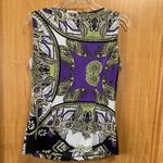 Dressbarn Multicolor Paisley Ruffle Dress Black Size M Photo 2