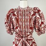 Farm Rio NWT  Tropical Cameo Belted Romper Size M 100% Cotton Puff Sleeves Photo 5