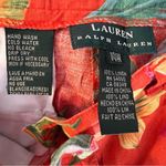 Lauren Ralph Lauren 100% linen orange floral shorts plus size 14W Photo 4