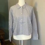 Everlane The PJ Top Blue/White Stripe Size XS NWT Photo 4
