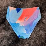 the blushing brunette BNWT Multicolor Tie Dye High Waisted Bikini Bottom Sz M Photo 2