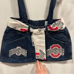 Cute vintage 80’s game day Ohio State jeans denim retrofit purse bag OSU Red Photo 0
