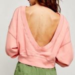 Free People  Take Me Back Pullover in Pink Sz Medium Photo 1