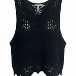 ZARA Womens Black Crochet Sleeveless Top Summer Casual Size M Photo 0