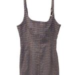 Urban Outfitters NWT BDG  Mini Dress SMALL Square Neck Sleeveless Plaid Blue Photo 1