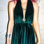 Lucy in the Sky Hunter Green Velvet Halter Dress S Photo 4
