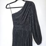 Saylor  Black One Shoulder Long Sleeve Party Cocktail Midi Dress XS Photo 5