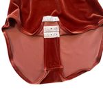 Madewell  Rusty Orange Long Sleeve Velvet Wrap Bodysuit, Sz S Photo 12