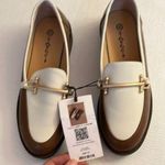 SheIn Elegant White and Brown Loafers Photo 0