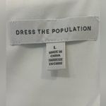 Dress the Population NWT Alana Front Slit Body-Con Dress in White Size Large Photo 5