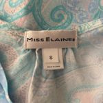 Miss Elaine Housecoat Womens Small White Blue Paisley Lightweight Summer Lounge Photo 6