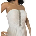 Calvin Klein Ivory White Timeless Elegant Dress Embellished Crystals size 2 Photo 2
