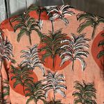 Nicole Miller NY European Grown Flax Linen Tropical Button up Top Shirt size M Photo 13