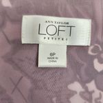 Loft Ann Taylor Sleeveless Blouse Lined Zipper Floral Purple& White Size 6P Photo 1