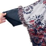 Free People Pieced With Paisley Fringed Top Blue Red Size XS/S Photo 7