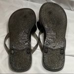 Sparkle & Fade Sparkly Black Sandals with Rhinestone Bows Photo 3