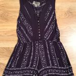 Ecote Purple Print Romper Photo 0