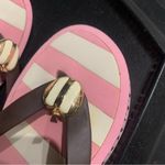 Juicy Couture Pam Gela Flip Flops Sandals Pink White Brown Women’s Size US 8 Photo 4