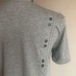 Derek Lam  10 Crosby Short Sleeve Button Back Minimalist Grey Top Sz Small Photo 8