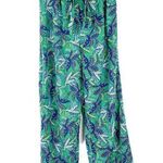 Midnight sky NWT Floral Linen Blend Belted Pull On Pants Size Small S NEW Photo 0