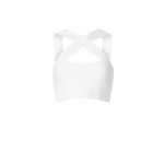Herve by Herve Leger White Bandage Crisscross Sleeveless Crop Top Size Small Photo 4