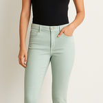 Loft Light Green Skinny Jeans Photo 0