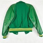Vintage Howe Naugalite Varsity Letterman Jacket Size 36/Small Band Green Photo 1