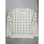 Workshop Republic Clothing Womens Sweater Size S Fair Isle Cream Gold Cozy Photo 3