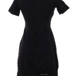 Yigal Azrouel NWOT Jacquard Short Sleeve Little Black Fit & Flare Dress Size 0 Photo 10