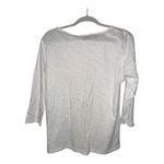 Theory  Maas Nebulous White Peruvian Cotton 3/4 Sleeve Tee, Womens Medium Photo 3