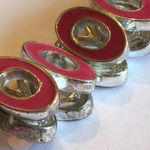 Lot of 4 Silver Tone Pink Enamel Boho Beaded Stretchy Bracelets Photo 8